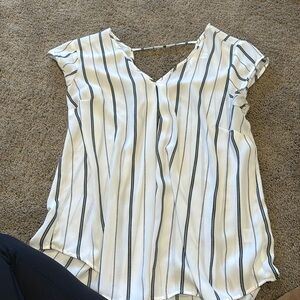 Black and White Blouse